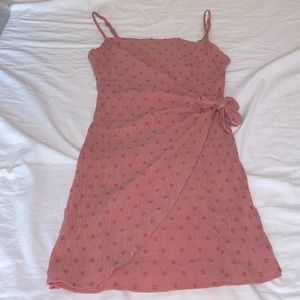 Pink Polkadot Wrap Dress